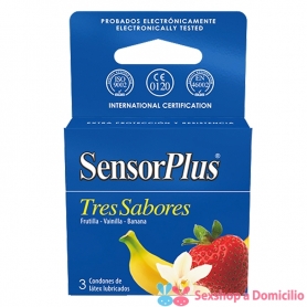 Preservativo Sensor Plus Tres Sabores